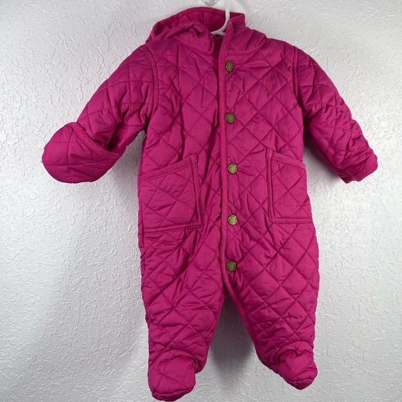 Ralph Lauren Other - Ralph Lauren Girls' Hooded Barn Bunting Snow Suit, 3 months